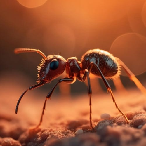 small-yellow-bee-green-leaf-pollinating ant control service