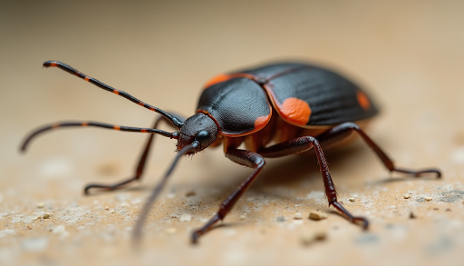 Bug walking on the ground Bug walking on the ground