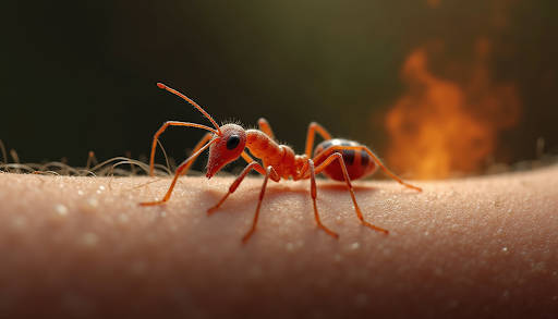 close-up-ant-on-skin Fire Ant Biting on Arm