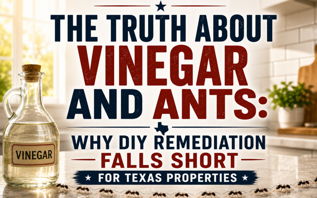 The Truth About Vinegar and Ants: Why DIY Remediation Falls Short for Texas Properties
