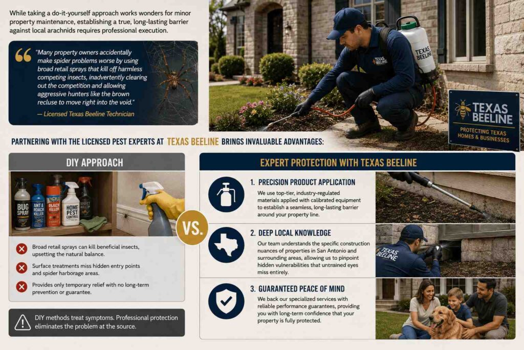 Texas Spider Identification: Defending Your Property From Eight-Legged Invaders 5 DIY vs. Expert Protection with Texas Beeline