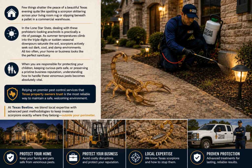 Breaking Down the Shield: The Definitive Guide to Texas Scorpion Control 1 When Warm Texas Hospitality Meets Uninvited Guests