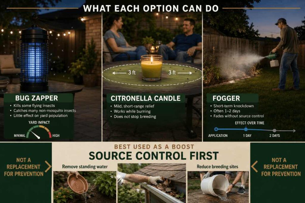 Do Bug Zappers, Citronella Candles, and Foggers Actually Work