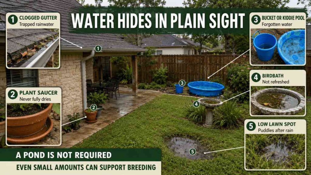 Where Do Mosquitoes Breed in a Typical Yard